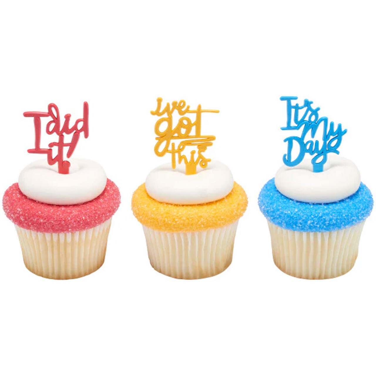 144 Count Inspiration Graduation Picks Bright Assorted Party Cupcake Dessert Decorations